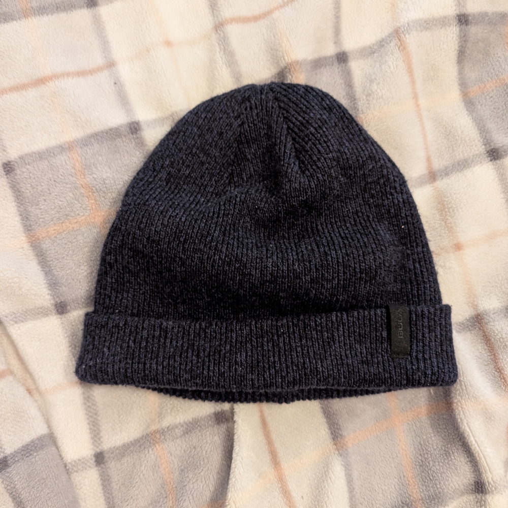 Navy Unisex Merino Wool Blend Beanie